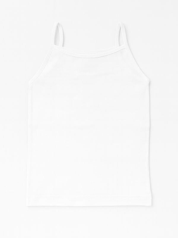 Kız Çocuk Pamuklu Askılı Biyeli Atlet