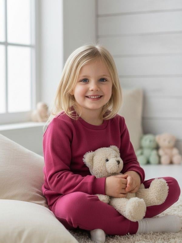 Kız Çocuk Pamuklu Basic Eşofman Takım