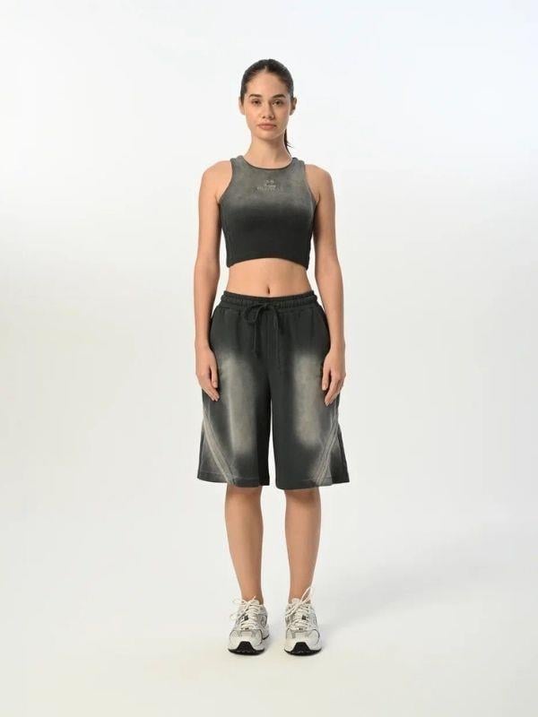 Kız Çocuk Pamuklu Batik Uzun İki İplik Şort