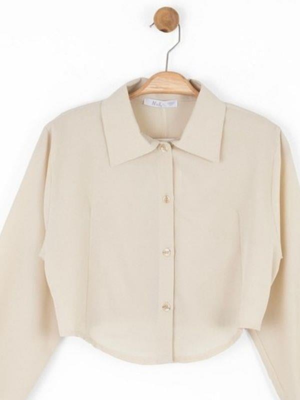 Kız Çocuk Pamuklu Bol Kesim Uzun Kol Gömlek