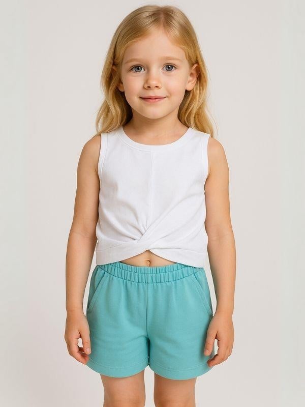 Kız Çocuk Pamuklu Cepli Şort