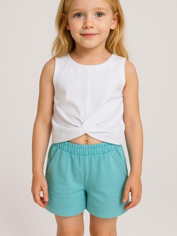 Kız Çocuk Pamuklu Cepli Şort