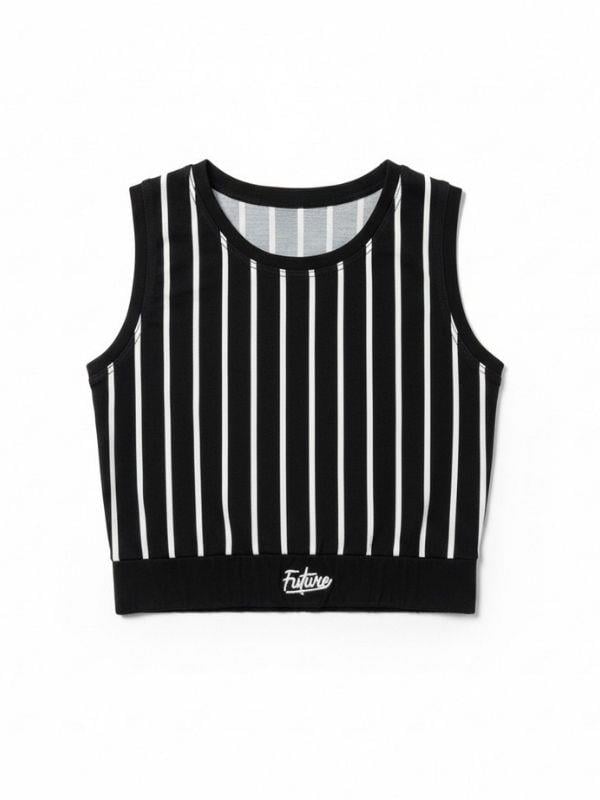 Kız Çocuk Pamuklu Çizgili Crop Bluz