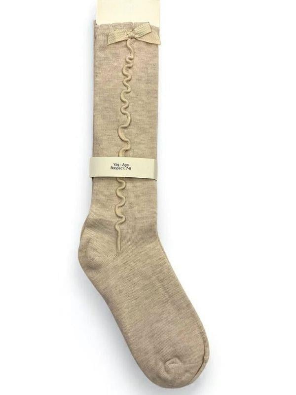 Kız Çocuk Pamuklu Diz Altı Golf Çorap