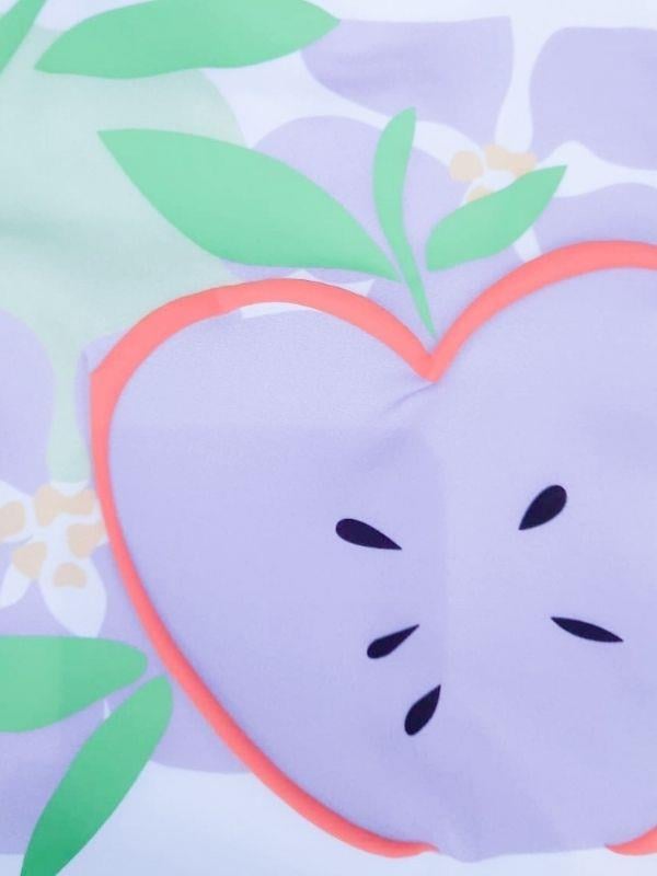 Kız Çocuk Pamuklu Elma Baskılı Bluz