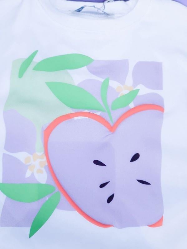 Kız Çocuk Pamuklu Elma Baskılı Bluz