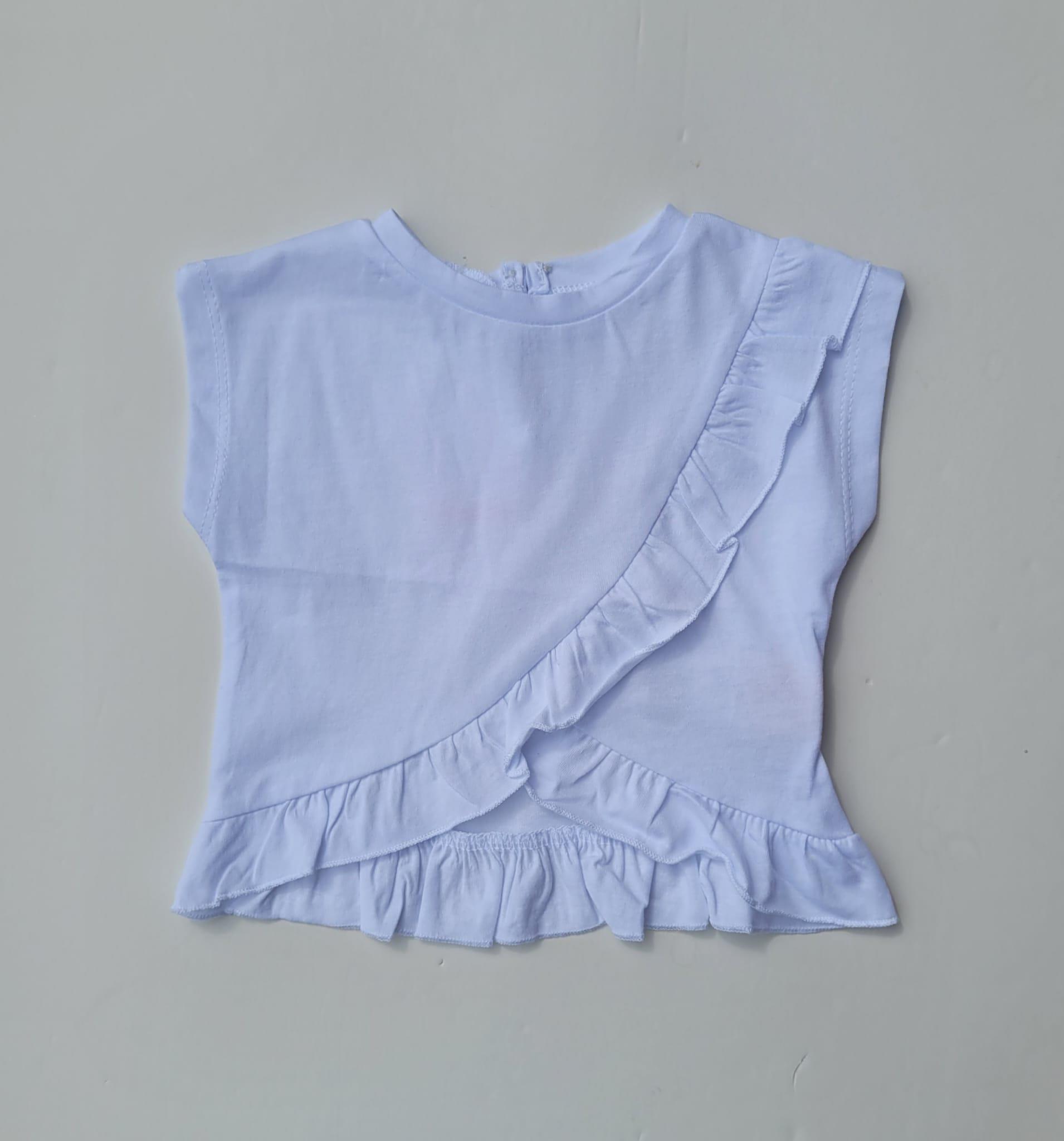 Kız Çocuk Pamuklu Fırfırlı Bluz