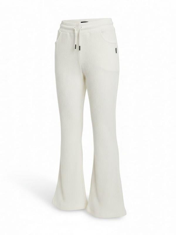 Kız Çocuk Pamuklu Fitilli Beli Lastikli İspanyol Paça Eşofman Altı