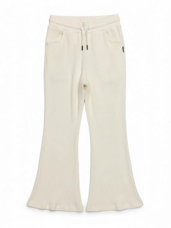 Kız Çocuk Pamuklu Fitilli Beli Lastikli İspanyol Paça Eşofman Altı