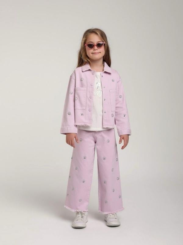 Kız Çocuk Pamuklu Happy Pul İşlemeli Tshirt