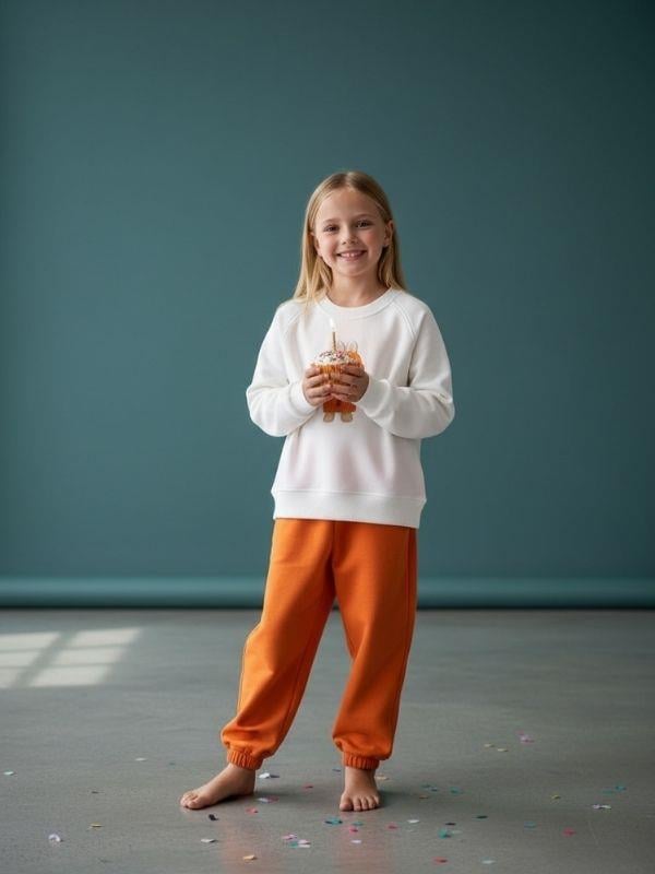 Kız Çocuk Pamuklu Karakter Baskılı Oversize Tasarım Sweatshirt