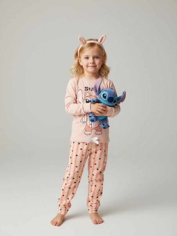 Kız Çocuk Pamuklu Karakter Baskılı Pijama Takımı