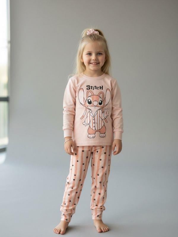 Kız Çocuk Pamuklu Karakter Baskılı Pijama Takımı