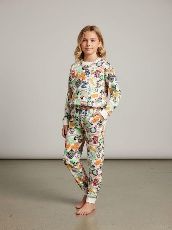 Kız Çocuk Pamuklu Karakter Baskılı Takım