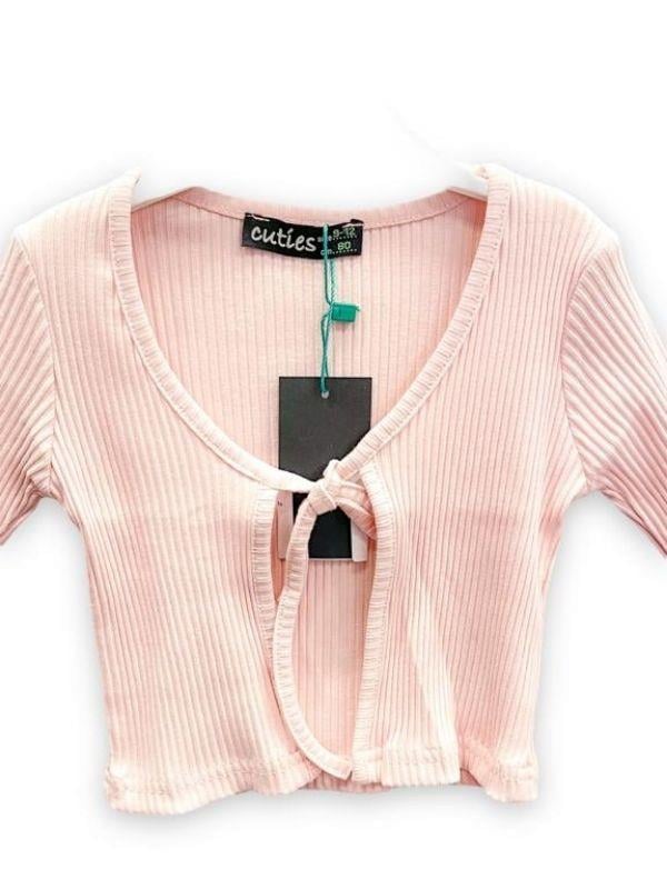 Kız Çocuk Pamuklu Kaşkorse Bağlamalı İnce  Hırka