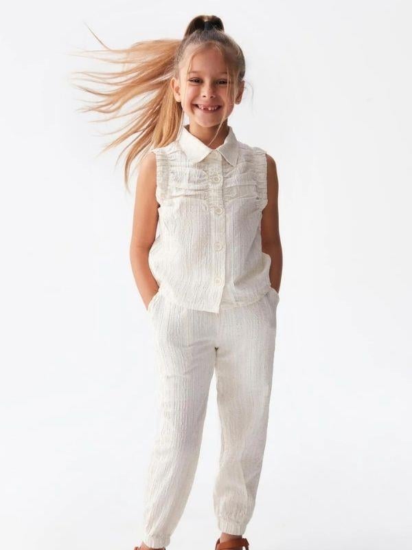 Kız Çocuk Pamuklu Keten Artemis Gömlek