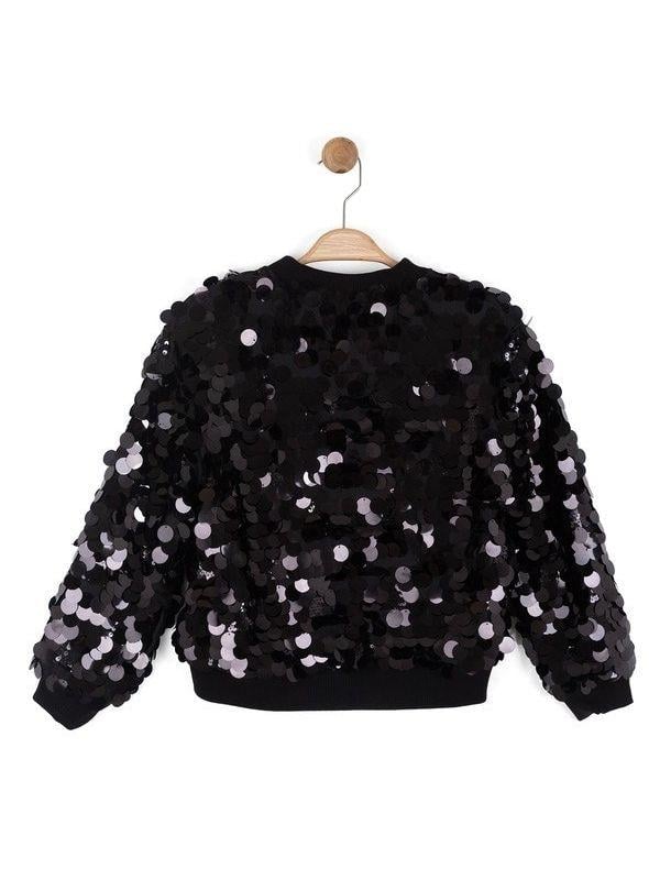 Kız Çocuk Pamuklu Pullu Çıtçıtlı Tasarım Ceket