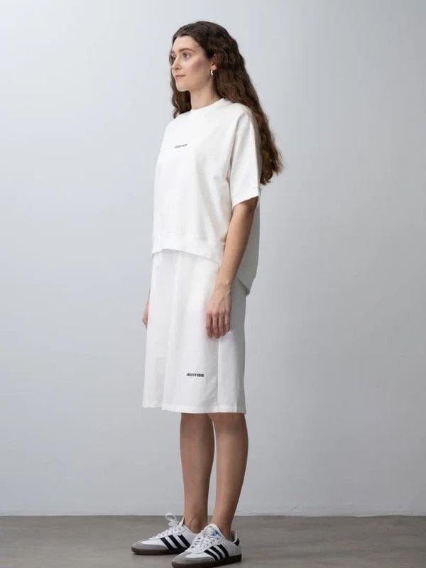 Kız Çocuk Pamuklu Tasarım Oversize T-shirt Şortlu Takım