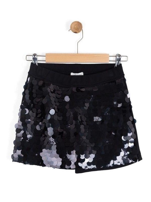 Kız Çocuk Pamuklu Tasarım Pullu Şort Etek