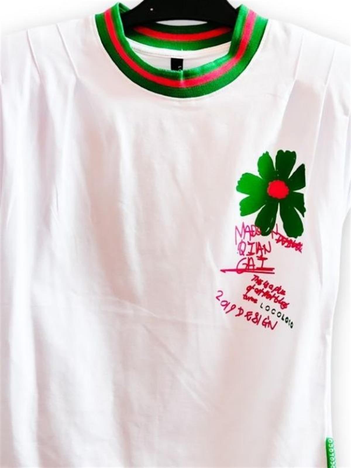 Kız Çocuk Pamuklu Vatkalı Papatya Baskılı Tshirt