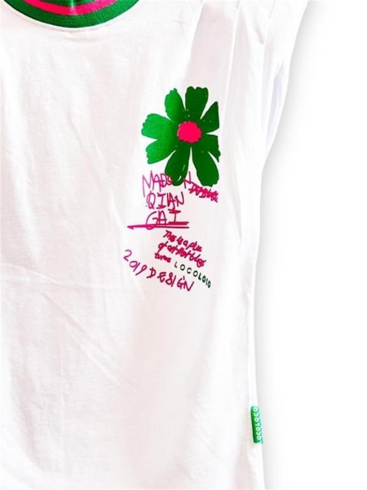 Kız Çocuk Pamuklu Vatkalı Papatya Baskılı Tshirt