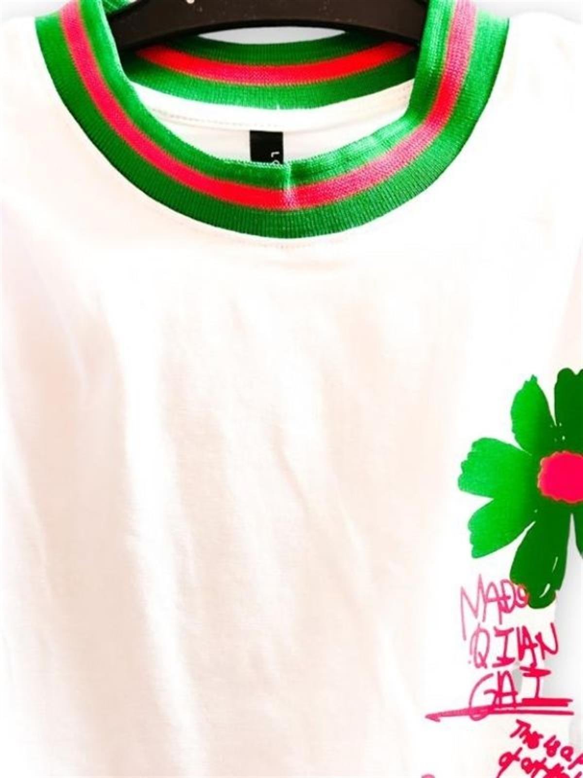 Kız Çocuk Pamuklu Vatkalı Papatya Baskılı Tshirt