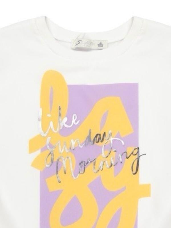 Kız Çocuk Pamuklu Yazılı Bluz