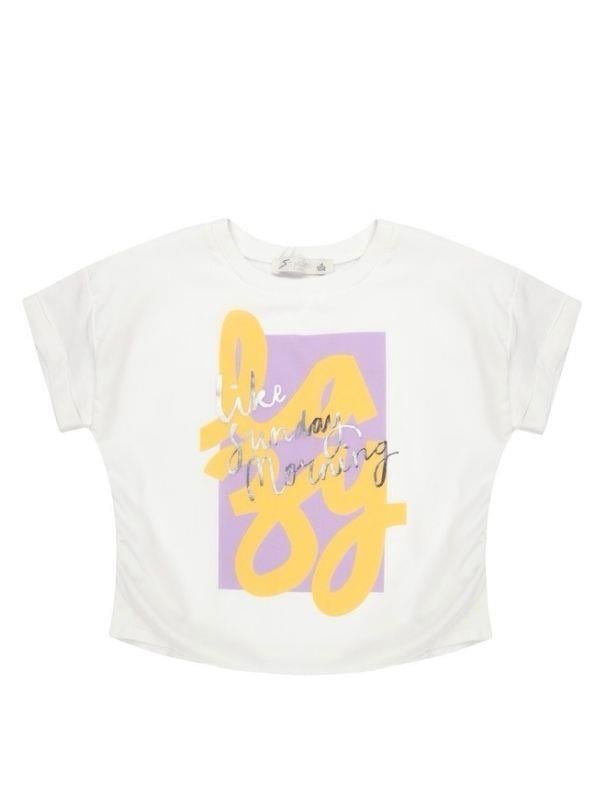 Kız Çocuk Pamuklu Yazılı Bluz