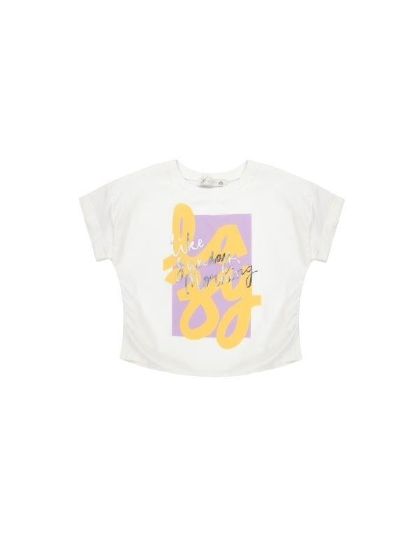 Kız Çocuk Pamuklu Yazılı Bluz