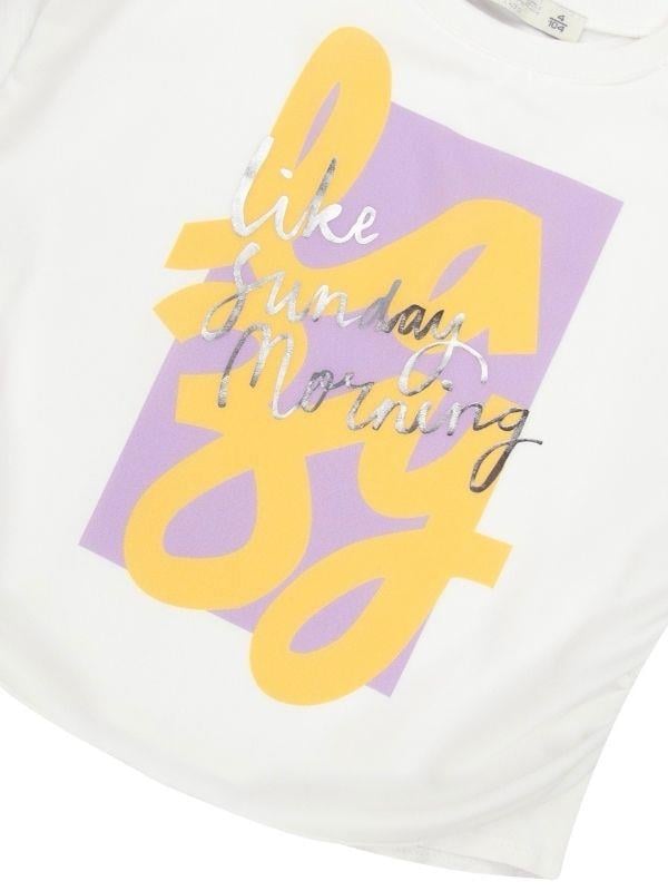 Kız Çocuk Pamuklu Yazılı Bluz