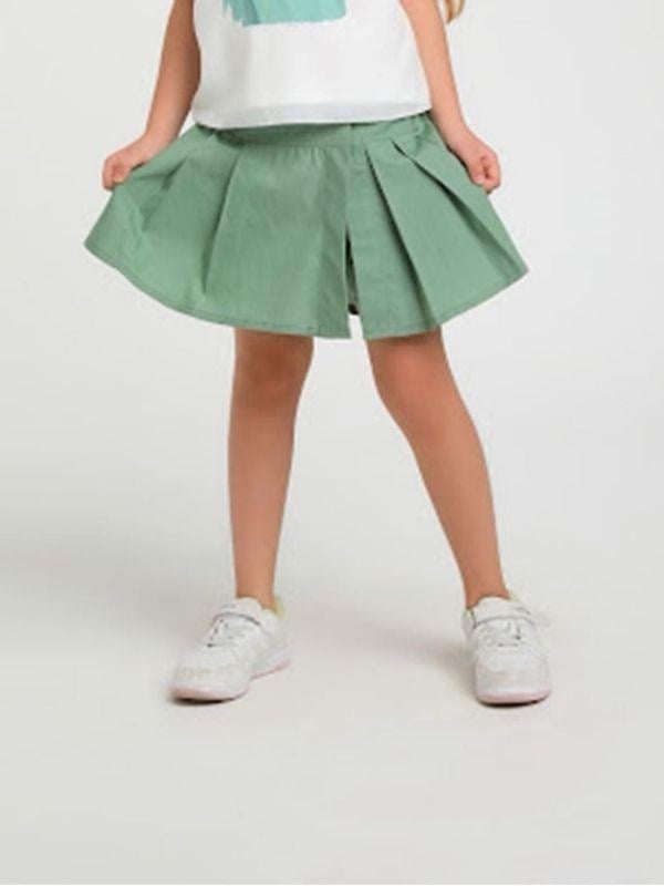 Kız Çocuk Pileli Bel Lastikli Şort Etek