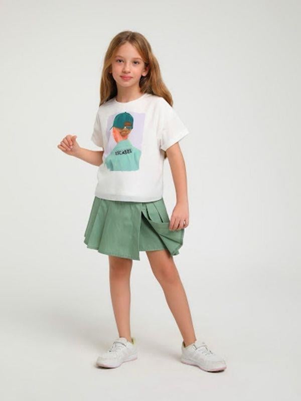 Kız Çocuk Pileli Bel Lastikli Şort Etek