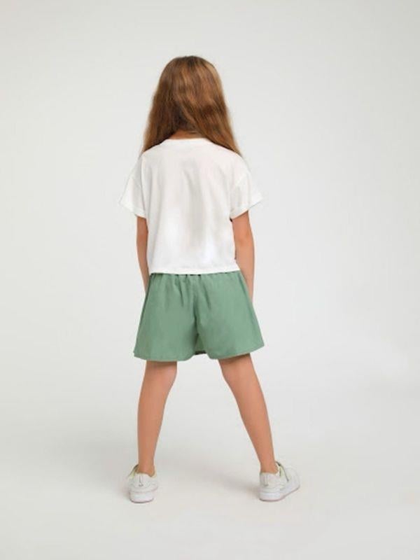 Kız Çocuk Pileli Bel Lastikli Şort Etek