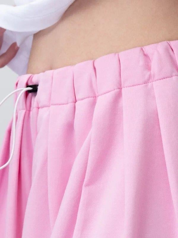 Kız Çocuk Pileli Şort T-shirt Tasarım Takım