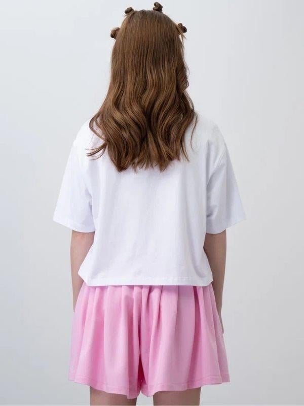 Kız Çocuk Pileli Şort T-shirt Tasarım Takım