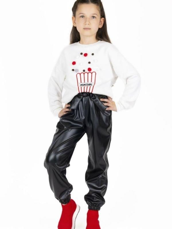 Kız Çocuk Popcorn Baskılı Sweatshirt