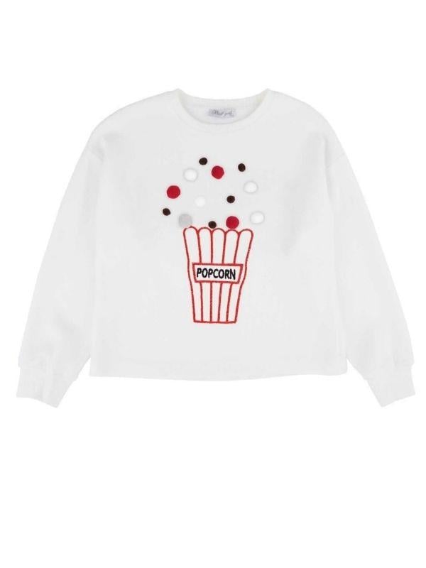 Kız Çocuk Popcorn Baskılı Sweatshirt