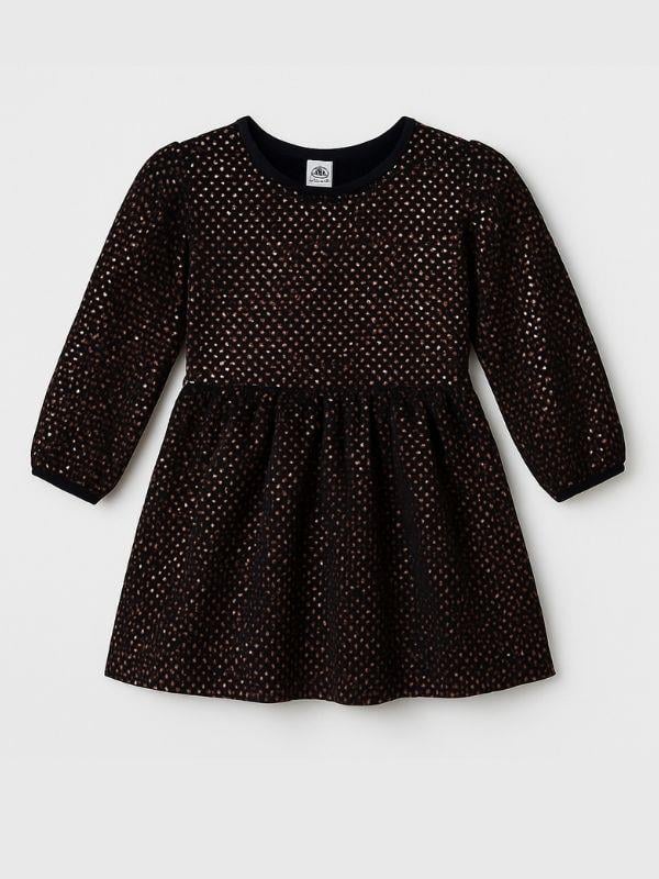 Kız Çocuk Renkli Pullu Kadife Elbise