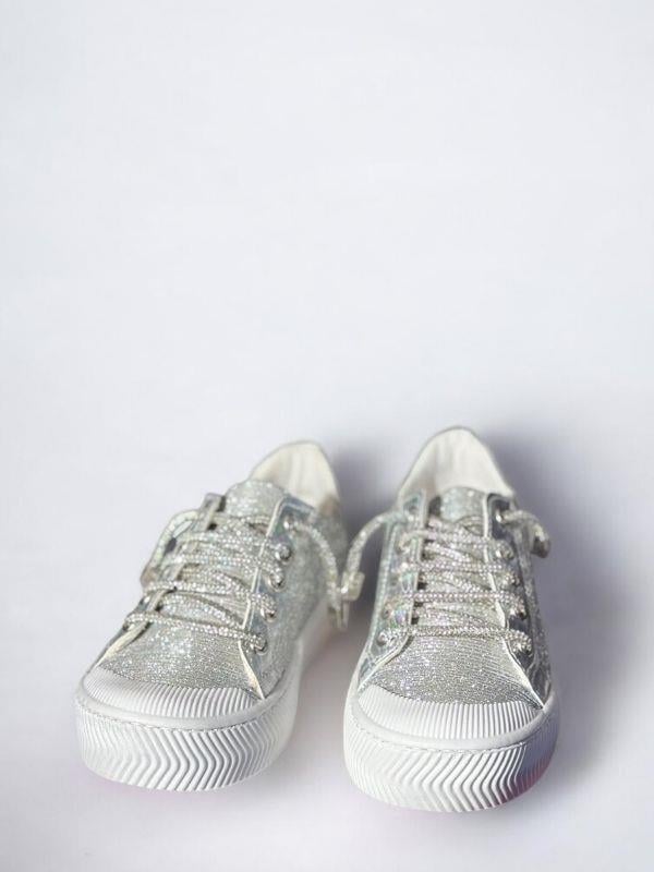 Kız Çocuk Simli Bağcıklı Spor Ayakkabı