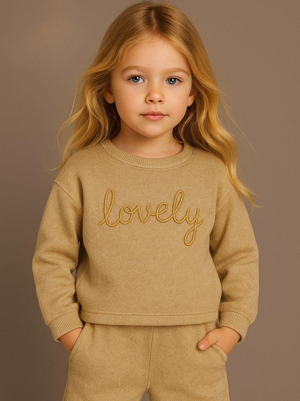 Kız Çocuk Simli Bluz Pantolon Takım