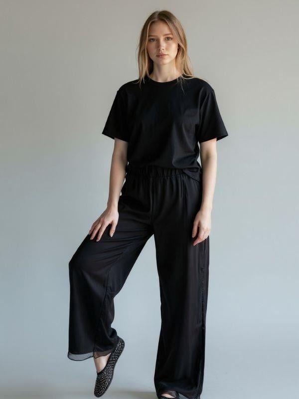 Kız Çocuk Süprem Şifon Tasarım Pantolon