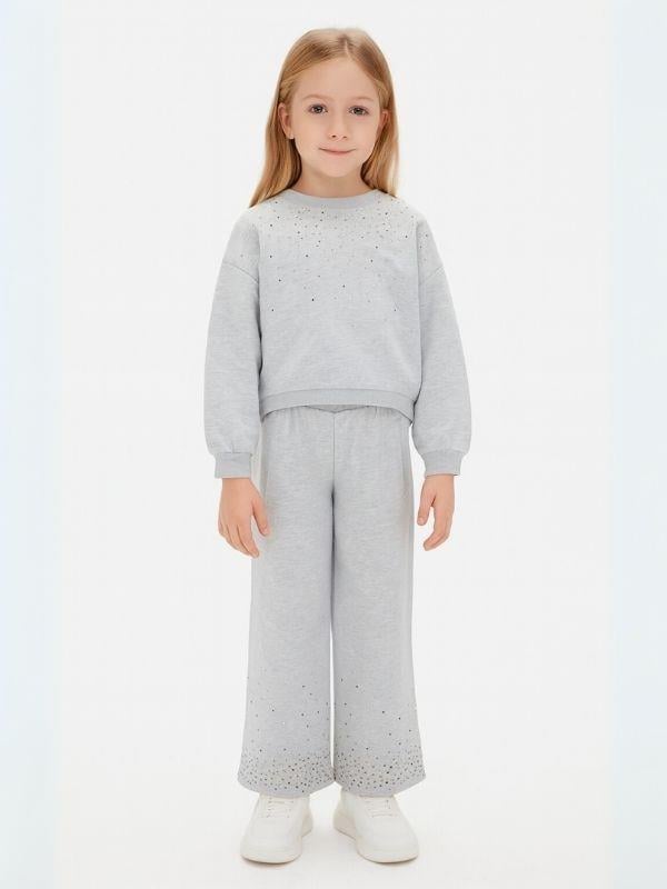 Kız Çocuk Taş İşlemeli Eşofman Takım