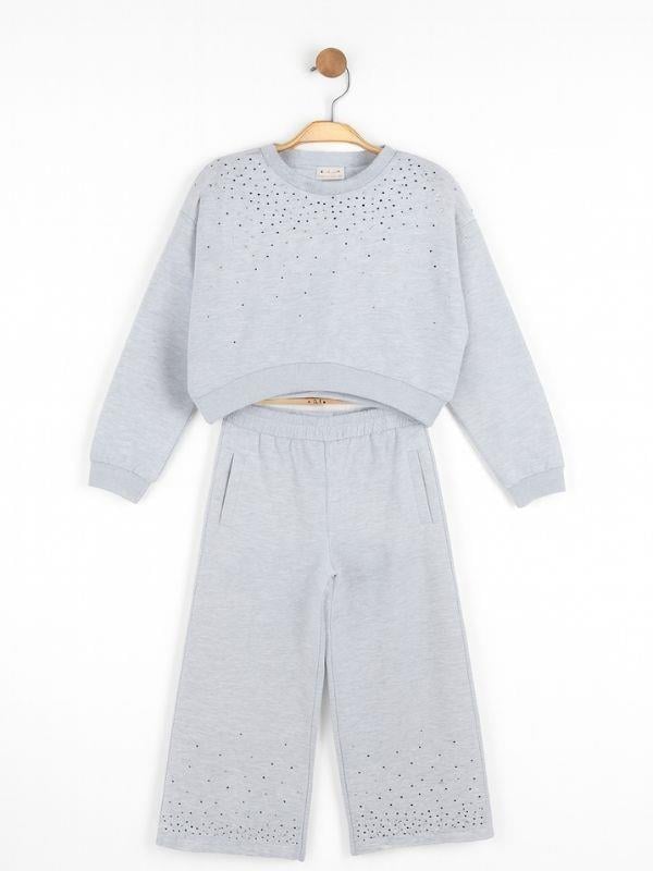 Kız Çocuk Taş İşlemeli Eşofman Takım