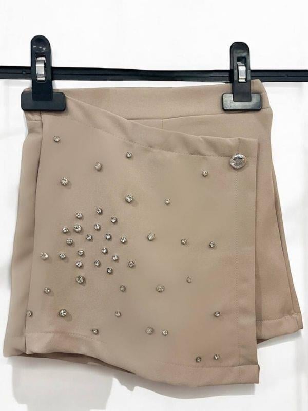 Kız Çocuk Taş İşlemeli Şort Etek