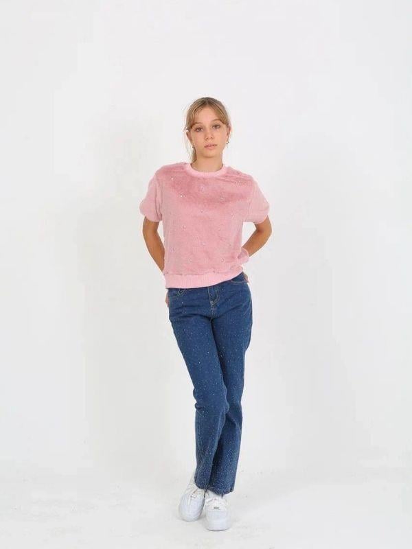 Kız Çocuk Taşlı Jean