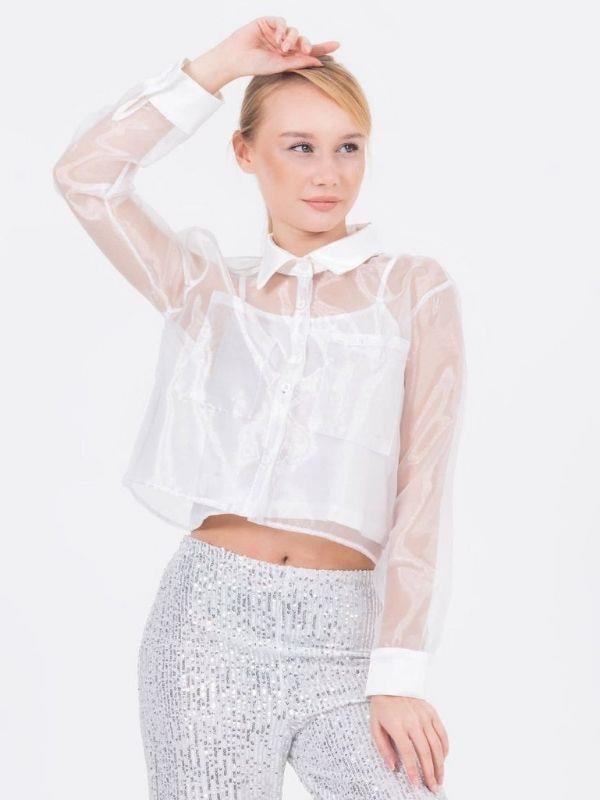 Kız Çocuk Tül Bluzlu 2 li Gömlek