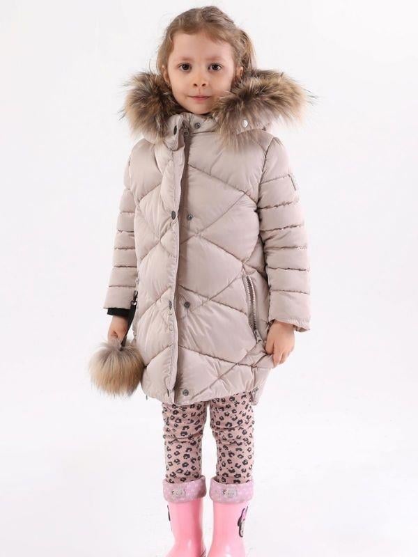Kız Çocuk Tüy Aksesuarlı Kapüşonlu Fermuar Detaylı Cepli Mont
