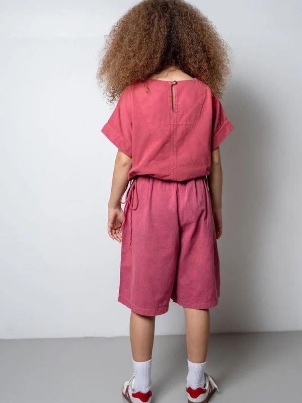 Kız Çocuk Uzun Gabardin Tasarım Şort