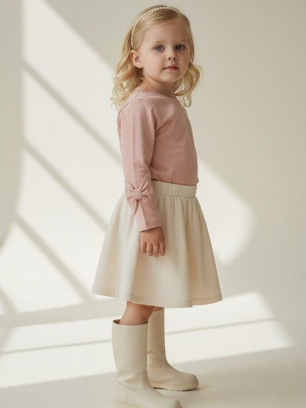 Kız Çocuk Uzun Kollu Fiyonk Detaylı Bluz