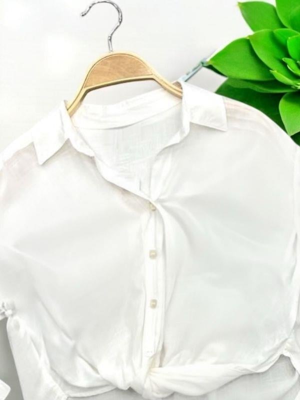 Kız Çocuk Yazlık Bağlama Detaylı Gömlek